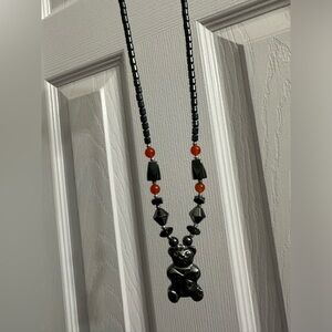 Gummy Bear Pewter beaded necklace